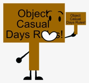 Object Casual Days Rules Sign Pose - Illustration #2046624