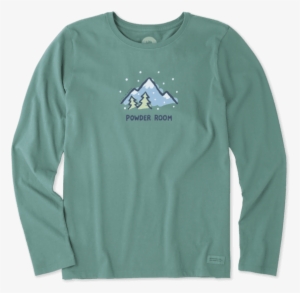 Women's Powder Room Long Sleeve Crusher - T-shirt #2047250