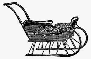 Vintage Wood Cutter Sleigh - Clip Art #2047389