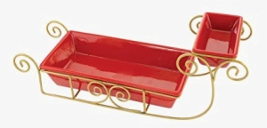 Santa Sleigh Png Transparent Image - Kovot Ceramic Santa Sleigh Snack Serving Dish Set, #2047536