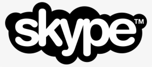 Skype Logo Black And White - Skype Logo #2048274