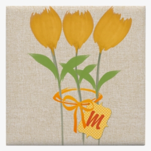 Cute Watercolor Tulip Gardener Tile Coaster On Cafepress - Zazzle Niedliches Gelbes Poster #2048704