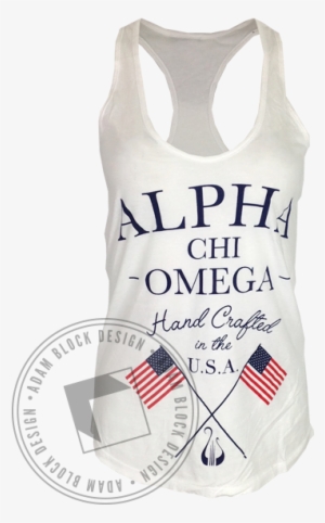 Alpha Chi Omega Hand Crafted Tank - Active Tank #2049576