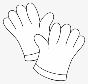 Black And White Gardening Gloves Clip Art - Garden Gloves Clipart Black And White #2049922