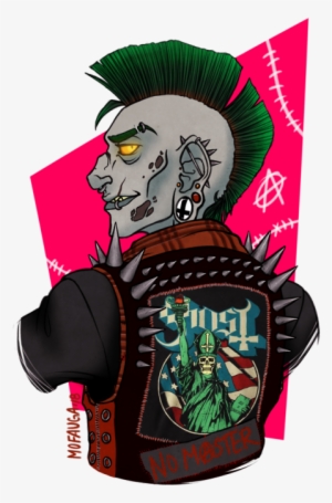 “punk Is Dead - Ghost B.c. Men's Warriors Woven Patch Black #2051313