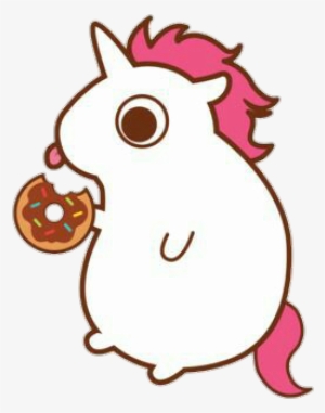 Clip Donut Eat Tumblr Sticker - Unicorn With A Donut #2053916