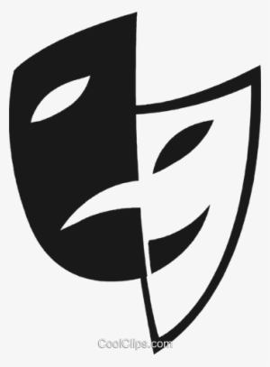Comedy/drama Masks Royalty Free Vector Clip Art Illustration - Mascaras De Teatro Png #2055469