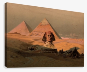 The Pyramids At Giza And The Sphinx In Egypt Canvas - Pyramid And Sphinx Birdeyes View #2056139