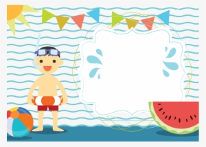 Summer Clipart Swimming Pool - Swimming Pool Invitation Cards #2056140
