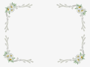 White Floral Border Transparent - White Flower Frame Png #2057194