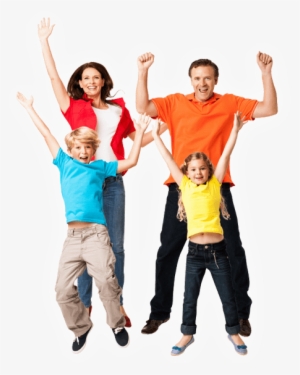 Parallax Feature - Family Jumping Png #2057942