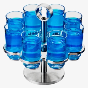 Billet 8 Shot Revolver Silver Finish With Blue Shots - Shots Blue Png #2059120