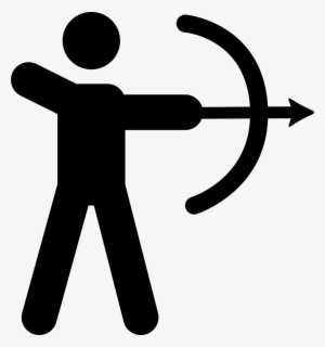 Png File Svg - Stickman With Bow And Arrow #2059401