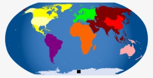 Worldmap Of Continents - Continents Colored #2060201
