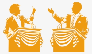 Vector Transparent Library Kids In Class - Debate Man And Woman #2060260