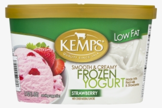 Kemps Frozen Yogurt, Low Fat, Strawberry - 1.5 Qt #2060377
