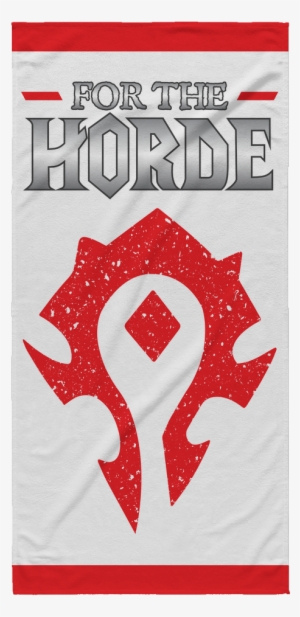 World Of Warcraft "for The Horde" Beach Towel - Horde Symbol #2060421