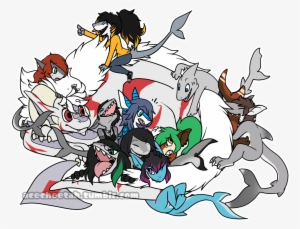 Horde Of Sharks - Cartoon #2060737