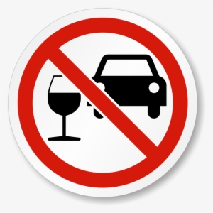 Don't Drink And Drive Iso Prohibition Symbol Label - Dont Drink And Drive #2063021