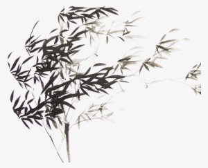 I Ching Bamboo Four Gentlemen Ink Wash Painting Inkstick - 竹子 背景 #2063556