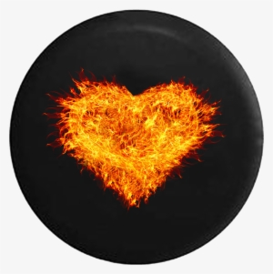 Burning Heart Real Fire Flames Jeep Camper Spare Tire #2064133 Burning Heart Real Fire Flames Jeep Camper Spare Tire #2064133