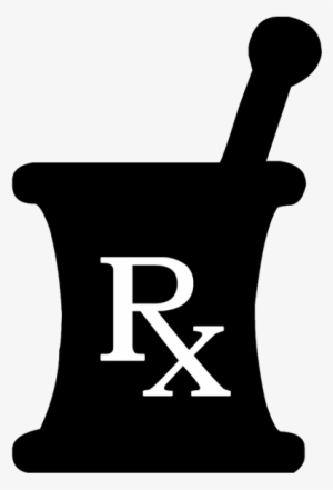 Png Stock Black Rx Mortar Pestle Clip Art Clipart Image - Rx Mortar And Pestle Clip Art #2064828
