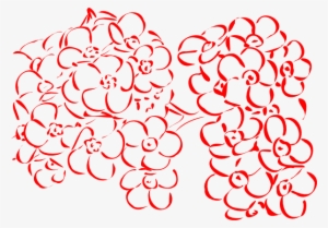 Red Outline Flowers Svg Clip Arts 600 X 419 Px #2065638