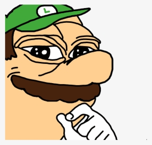 View Samegoogleiqdbsaucenao Smug Luigi , - Pepe The Frog Black And White #2065668