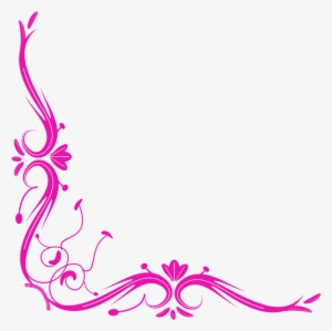 Swirl Floral Vector Frame Foto - Page Border Corner Png #2066502