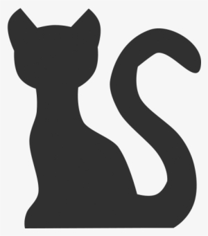 Cat Icon Black White Png #2066531