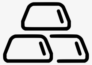 Gold Bars - - Gold Bar Black Clipart #2067556