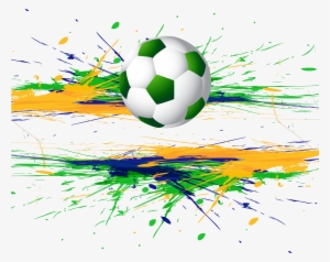 Green Ink Soccer Decoration Psd Image - Football #2069159
