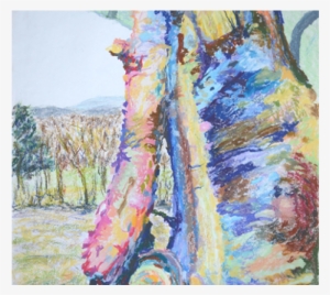 Oak And Field - Painting #2070698