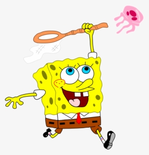 Jellyfish Drawing Spongebob - Spongebob Jellyfishing Png #2073483