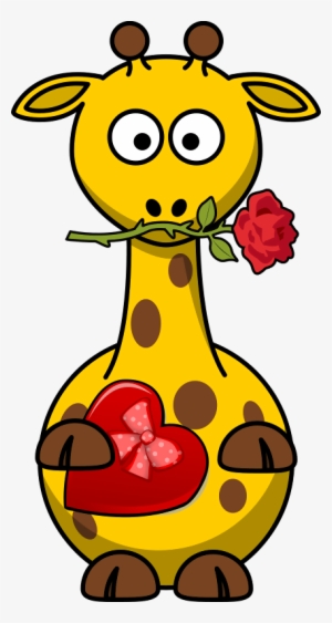 Giraffe's Lover - Cartoon Giraffe Valentine #2075000