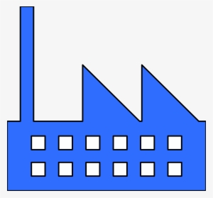 Open - Factory Icon Blue Png #2075490