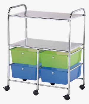 Blue Hills Studio Storage Cart, 4 Drawers And 2 Shelves, - Blue Hills Studio Rolling Cart With Shelf #2075698 Blue Hills Studio Storage Cart, 4 Drawers And 2 Shelves, - Blue Hills Studio Rolling Cart With Shelf #2075698