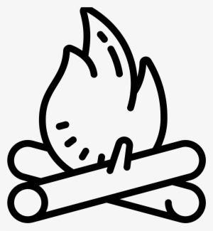 This Is A Logo Of An Open Fire - Fire With Sticks Drawing #2075972