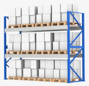 Industrial Rack Shelving By Power Machinery - Warehouse Rack Png Clipart #2076561