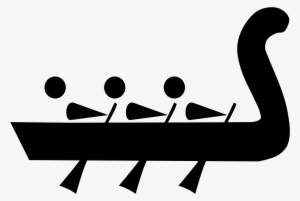 Open - Dragon Boat Icon Black #2077004