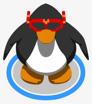 Red Pixel Glasses In-game - Red Penguin Club Penguin #2078766