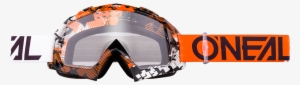 O`neal B-10 Goggle Pixel Orange/white - Oneal B-10 Pixel Radium Motocross Goggles - Frame Orange #2078944