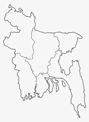 Bangladesh Divisions Blank - Optical Fiber Network In Bangladesh #2079722