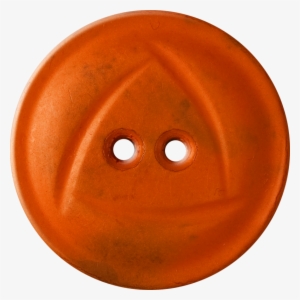 Button With Rounded Triangle Design, Orange - Circle #2079843