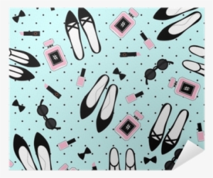 Cute Fashion Illustration With Black Shoes, Pink Lipstick, #2080709