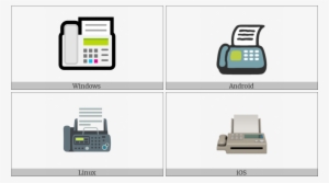 Fax Machine On Various Operating Systems - Emoji #2083189