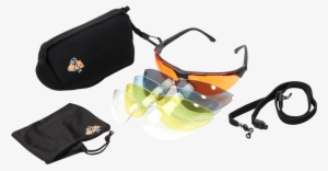 Set Of Safety Glasses With 5 Different-coloured Lenses - Lunettes De Tir Browning #2083191