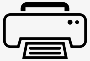 White Print Outline Interface Symbol For Print Button - Black And White Print Icon #2084236