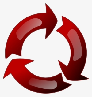 Circle With Arrows Red #2084385