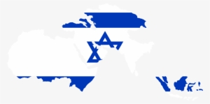 Map And Flag Of Israel On Old Linen - Map #2084686